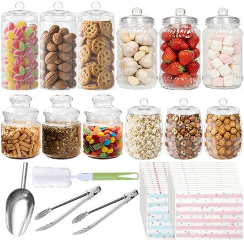 Mssushi 12 Tarros Chuches Plástico, 4 Estilos, con Accesorios