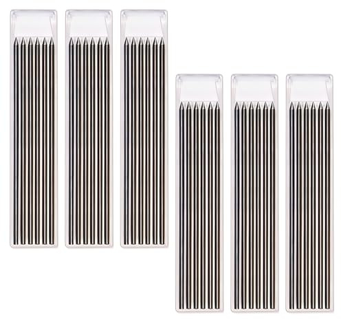 Générique 48 Pièces Mine Crayon Chantier 2.8mm HB | Recharges pour Crayon Charpentier, Noir, pour Menuiserie et Construction