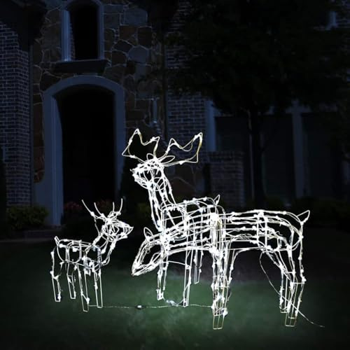 Solivagant Cordon Lumineux de Noël 3 pcs Rennes 229 LED,(3.75 KG)
