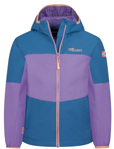 Trollkids Kids Bjordal Jacket 152, Mystic Blue/Rusty red