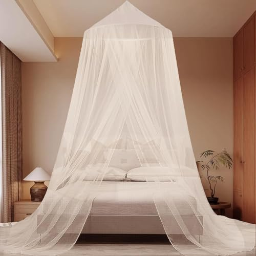 Moskitonetz Bett, 250x1100x60cm Moskitonetz Doppelbett, Feinmaschiges Betthimmel Mückennetz, Fliegennetz Bett, Himmelbett Vorhänge, Hängendes für Camping, Hause, Babybetten