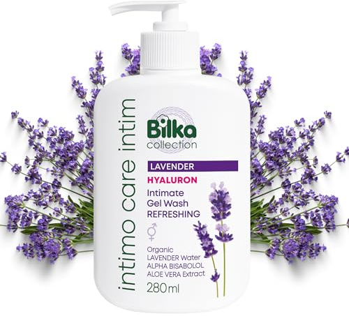 Bilka Collection Intim Waschgel mit Bio-Lavendelwasser - Erfrischend, 280ml | Mit Hyaluronsäure, Aloe Vera und Alpha-Bisabolol – Sanfte Unisex-Intimpflege für die tägliche Anwendung