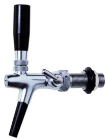 ich-zapfe.de Zapfhahn, Kompensatorhahn, Bierzapfhahn, Schankhahn - verchromt, Gewindelänge:55 mm