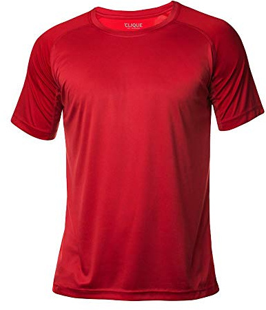 Herren T-Shirt, Laufshirt, hohe Sichtbarkeit, neonfarben, CQ029338, Rot (35), Large