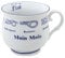 City Souvenir Shop Hamburger Kaffeepott Moin Moin Becher aus Porzellan, runde Form, ca. 0,3 l, weiß