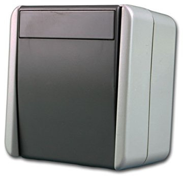 fontana Kreuzschalter, grau, 250V~/10A, AP, IP44