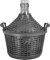 Home Damigiana con Cesto, Vetro/Plastica, Grigio/Verde, 10 litri