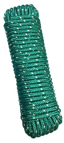 GREEN HOME Seil 8 mm 20 m | grün-weiß | PP-Seil 8mm 20m | Robustes Polypropylenseil | 700 kg Bruchlast | Leicht zu reinigen, schwimmfähig & wetterfest | Ideal für Camping, Garten, Sport & Freizeit