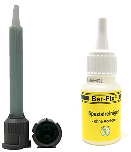 Ber-Fix 5x Statikmischer für 2k kleber 1:1 - Mischrohr 2k Mischer Kompatibel zu Loctide Würth Berner Ber-Fix + Reiniger