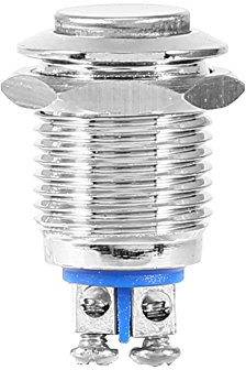 Verrouillage Interrupteur à Bouton Poussoir à Vis en Acier, bouton-poussoir en métal, Commutateur imperméable pour le trou de montage de 12mm / 0.47