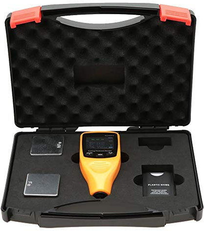 Akozon Calibro di Spessore del Rivestimento RZ260FN Spessimetro Digitale Vernice Portatile LCD 0-1250μm F/N Misuratore di Spessore Tester per Automobili