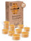 Hyoola Yellow Beeswax Tea Light Candles - 24 Pack - Decorative Unscented Natural Tealight Candles for Home,Centerpieces - 4 Hour Burn Time, Clear Cup
