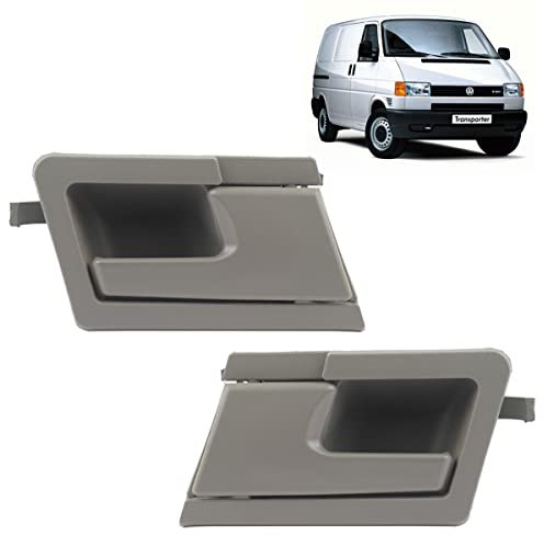 STARKIT PERFORMANCE 2 manillas puerta compatibles para Volkswagen T4 Transporter (1990-2003) manetas interiores | delantera izquierda + derecha (gris) | 074837020 | 701837019
