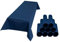 Sensalux Tischdecke, abwaschbar, Vorteilspack, 10 Stück, 1m x 2,5m, Dunkelblau