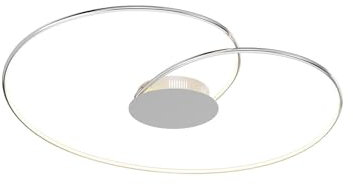 Lindby LED Deckenleuchte Joline (Modern) in Chrom aus Metall, Lampe Deckenlampe Wohnzimmerleuchte