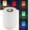 ChiliTec LED Tischlampe 11cm RGB Nachttischlampe Touch mit Akku - dimmbare Tischleuchte mit Touchschalter Licht Farben einstellbar USB aufladbar