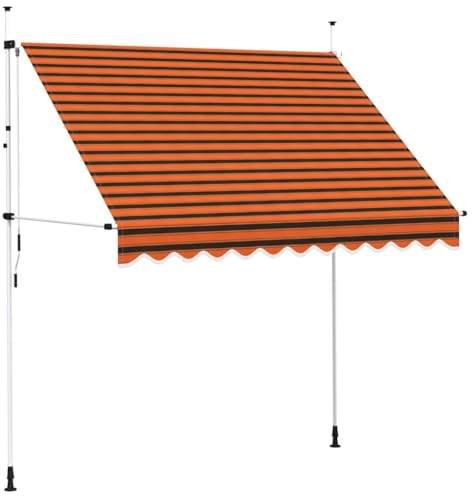 vidaXL Vordach, manuell, einziehbar, für Garten, Terrasse, Balkon, Mehrfarbig