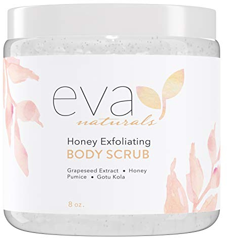 Honig Peeling Body Scrub,Feuchtigkeitsspendendes Körperpeeling angereichert mit natürlichen Extrakten,Sanftes Honig Skin Scrub Selbstpflege Geschenke für Frauen und Männer von Eva Naturals, 8 oz