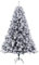 EVRE 8FT White Snow Flocked Artificial Christmas Tree 1500 Tips Xmas Pine Red Berries Metal Stand Fir Spruce Green Large 240cm Hinged Branches Realistic Easy Assembly Indoor Holiday Decorations