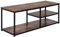 HOMCOM Mobile TV Moderno in Stile Industriale a 3 Ripiani, Legno e Metallo, Marrone e Nero, 120x40x45