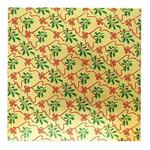 Vision4ever Square Christmas Cake Board Base Card 8-12 Gold/Silver Easy To Use