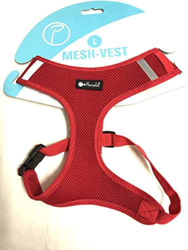 Petlando Brustgeschirr Mesh Vest rot L (Halsumfang 37-44 cm, Brustumfang 46-60 cm)