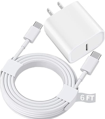 Cargador rápido USB C para iPad Pro 12.9/11 en 2022/2021/2020/2018, iPad 10th, iPad Air 4/5th 10 pulgadas, iPad Mini 6ª generación, cargador de iPad Bloque de cargador de pared de carga rápida con