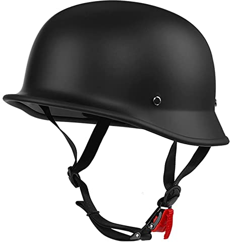Halbschalenhelm Halbhelme Motorradhelm mit ECE Genehmigt Brain-Cap Halbschale Roller-Helm Scooter-Helm Jet-Helm Retro für Erwachsene Herren Damen B,55-60CM