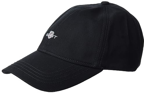 GANT Herren Unisex. Shield Schild Logo Cap, Schwarz, S-M EU