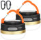 2 Pack Camping Lights, USB Rechargeable Camping Lantern LED Tent Light with Magnetic Base, 3 Modes with Hook Waterproof Portable Outdoor Camping Lamp for Camping Hiking Fishing Emergency Home