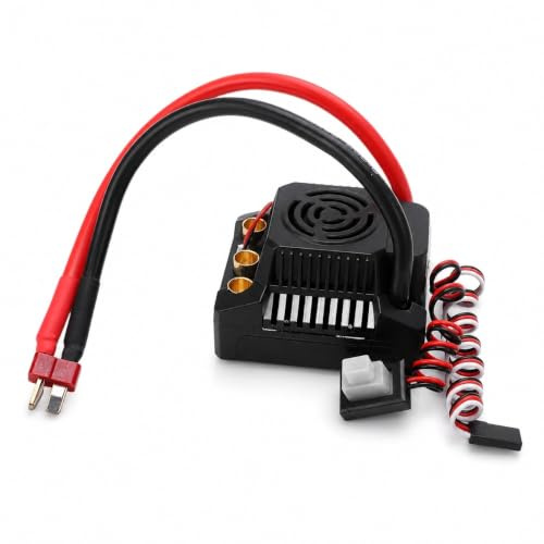 Elprico RC Brushless ESC, 150A Wasserdichter, Staubdichter, Mehrfach Geschützter RC-Brushless-Motor, Bürstenloser Motor aus Aluminiumlegierung und ESC-Controller für 1/8 RC-Car