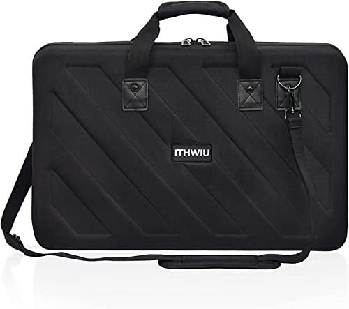 BQKOZFIN DJ Carrying Hard Bag Case for Pioneer DDJ SR SR2 Denon MC4000 Numark NVII Mixtrack Pro 3 NV Platinum DDJ-REV1 Hercules Inpulse 500 (Black)