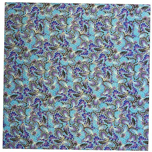 Healeved Japanisches Wickeltuch Aus Wiederverwendbar Zum Verpacken Von Lunchboxen Geschenken Und Mit Wunderschönem Druck Blau Und Gold Für Japanischen Kultur