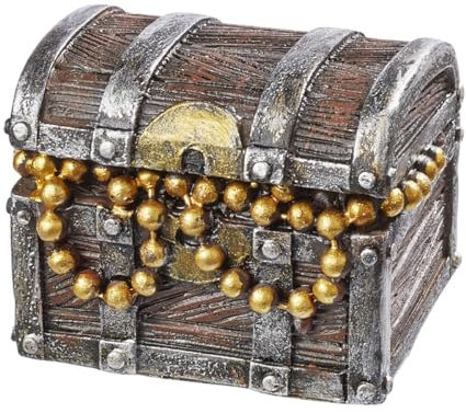 CREATIV DISCOUNT Miniatur-Schatz-Truhe, Größe 3,8 x 3 x 3,2cm