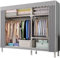 Dictstarst Kleiderschrank Tragbarer Kleiderschrank Aus Segeltuch,Stoffschrank,Faltbarer Kleiderschrank-Aufbewahrungsorganisator Mit Kleiderstange,für Schlafzimmer,Wohnzimmer,146x46x173cm