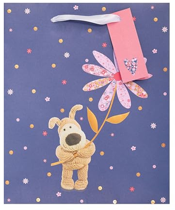 Boofle | Medium Gift Bag for Her/Friend | Party Bags for Presents | Birthdays/Weddings/Mother's Day | Cute Design | 19 x 22.9cm