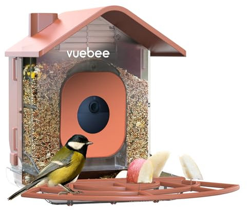 VUEBEE Vogelfutterspender für draußen, Vogelfutterstation mit Kameratasche, kompatibel mit Wyze Kamera im Freien, Smart Bird Feeder Kamera für Vogelbeobachtung (Kamera Nicht im Lieferumfang enthalten