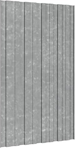 Homgoday Dachpaneele 36 STK. Trapezblech Dachpfannen Profilblech Dachblech Trapezbleche Dachplatten Metallblech Dach Platten Stahlblech Wellplatten Verzinkter Stahl Silbern 80x45 cm