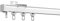 Vorhang Schiene 50–600 cm Gardinenschiene Deckenvorhangschiene, robuste Deckenschiene Gardinen Schienensystem, Aluminium-Vorhangschienen und Beschläge, Decken- oder Wandmontage (Color : White, Size