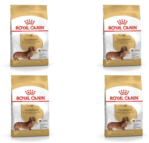 Royal Canin Dachshund Adult | 4er Pack | 4 x 500 g | Alleinfuttermittel für ausgewachsene Dackel ab dem 10. Monat