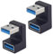 LANMINGLEL 180 Grad Winkel USB 3.1 Adapter 10Gbps U Form USB Stecker auf Buchse OTG Adapter USB Datenübertragung Adapter für Laptop Tablet Phone 2 Stück (USB M/F)
