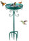 Mngren Bain d'oiseaux pour l'extérieur, bain d'oiseaux, bain d'oiseaux, paradis, 81 cm, en métal, bassin à oiseaux, abreuvoir pour oiseaux, jardin, cour, pelouse, décor (vert)