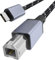 DCNETWORK USB B to USB C Printer Cable 6.6FT, Nylon USB B to C Cord for MacBook Pro/Air, MIDI Cable Compatible with Yamaha Piano Keyboard, DAC, DJ Controller for iPad
