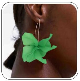 Allereya Boho Pendientes Colgantes de Acrílico Floral con Pétalos Rosa, Joyería para Novia y Mujeres