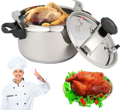olla a presion olla express 20 litros | Pressure Cooker | a prueba de explosiones con dispositivos de protección con indicador de presión | compatible con cocinas de gas | cocina de inducción