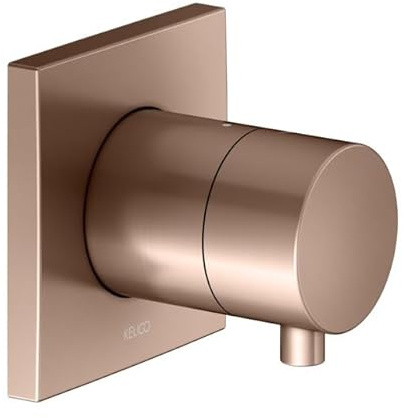 KEUCO IXMO Absperrventil Unterputz für 1 Verbraucher mit Comfort Griff, Rosette eckig, 59541291002, Farbe: rotgold gebürstet