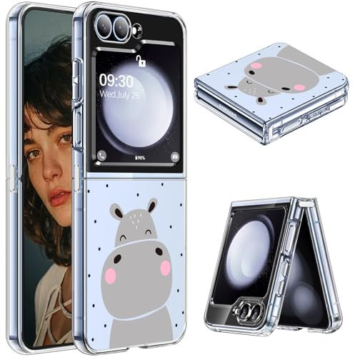 for Samsung Z Flip 5 Case Slim Case Crystal Clear for Samsung Galaxy Z Flip 5 5G Ultra Thin Soft TPU Z Flip 5 Phone Case Anti-Scratch Transparent Shockproof Protective Cover (D)