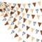 32Ft Marron Wild West Fanion Guirlande Bannière Décoration de Fête Imprimé Vache laitière Tissu Triangle Drapeau Banderole pour Derby Ferme Western Cowboys Anniversaire Bapteme Mariage Decor Suspendue