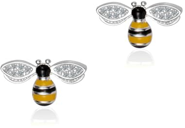 HinDaLi Ohrstecker Biene Ohrringe Silber 925 für Damen Mädchen Frauen | Zirkonia Ohrringe Stecker Bienen Ohrstecker Kleine Kristall Glitzer Silber Ohrstecker Damen Knorpel Hypoallergener Schmuck