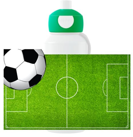 Mepal Trinkflasche Pop-up Campus - Wasserflasche für Kinder - Fußball - Auslaufsichere Flasche für die Schule - Wiederverwendbar - BPA-frei & Spülmaschinenfest - 400 ml - Fußballfeld